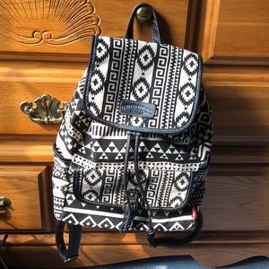 Aztec print small backpack